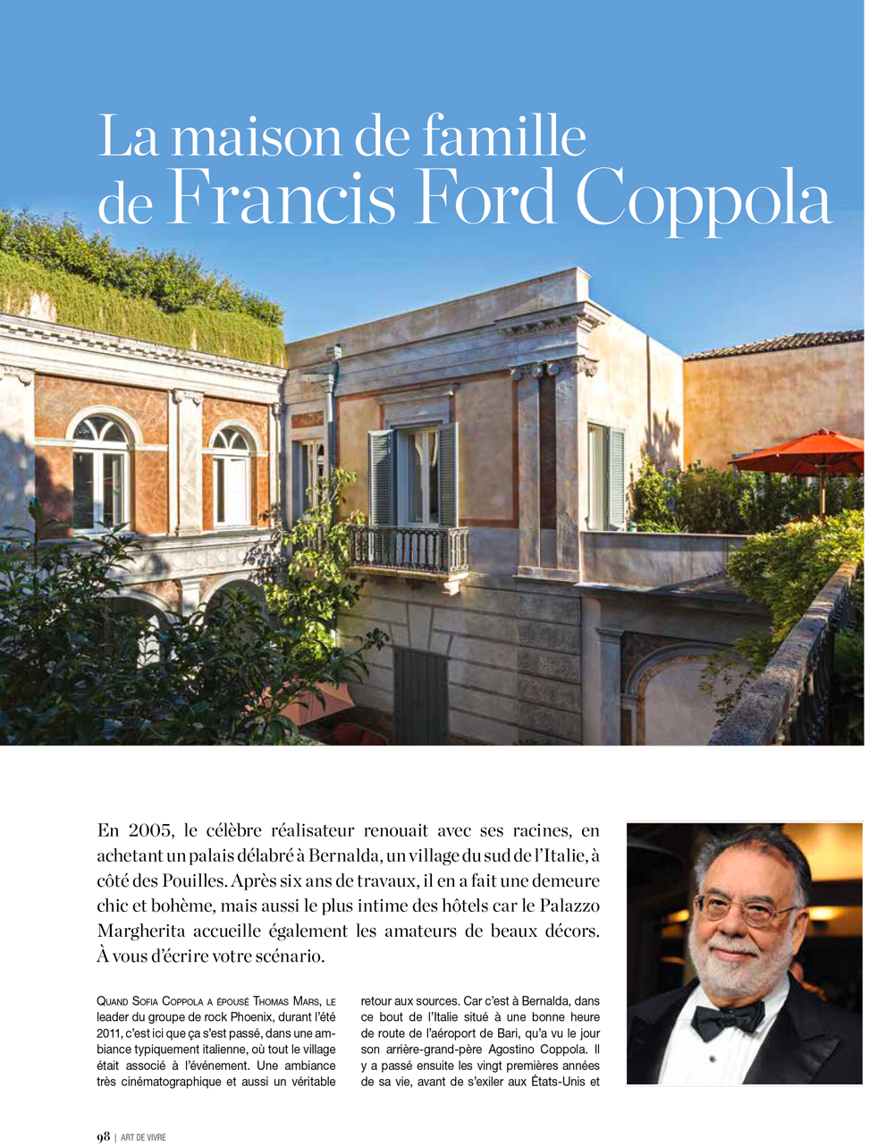 La maison de famille de Francis Ford Coppola