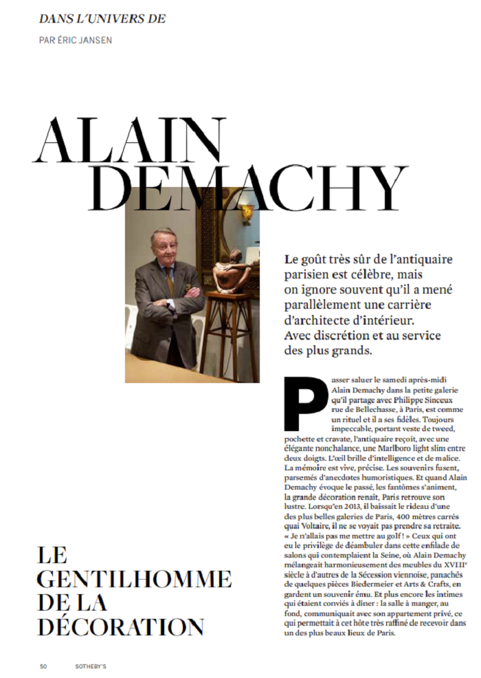 Alain Demachy - le gentilhomme de la décoration
