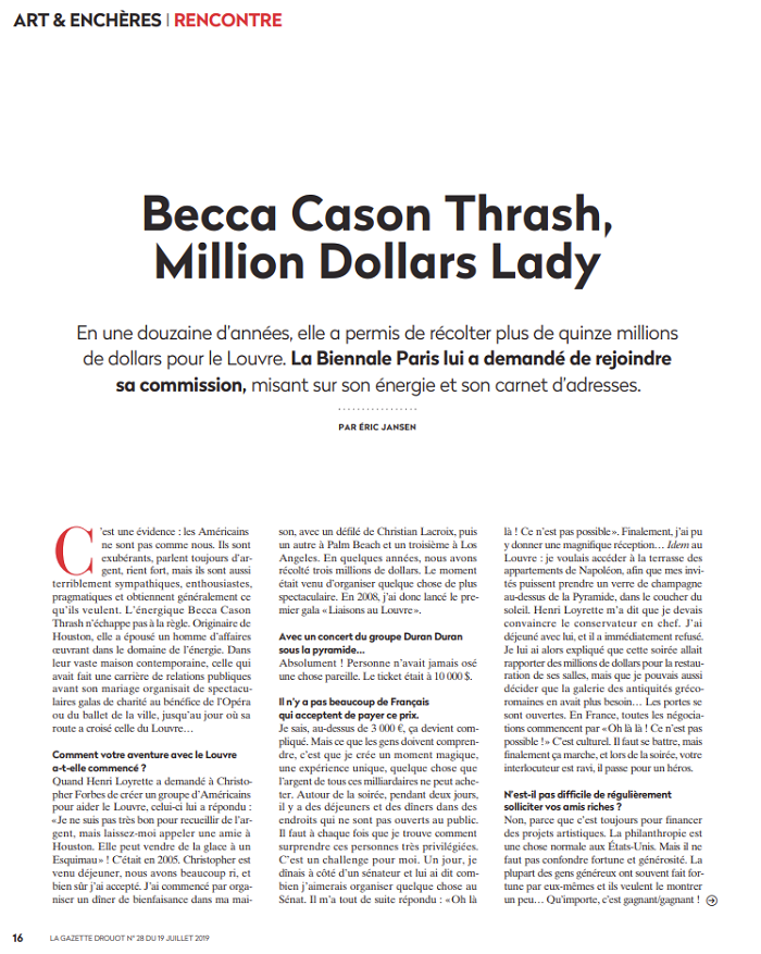 Becca Cason Thrash, Million Dollars Lady