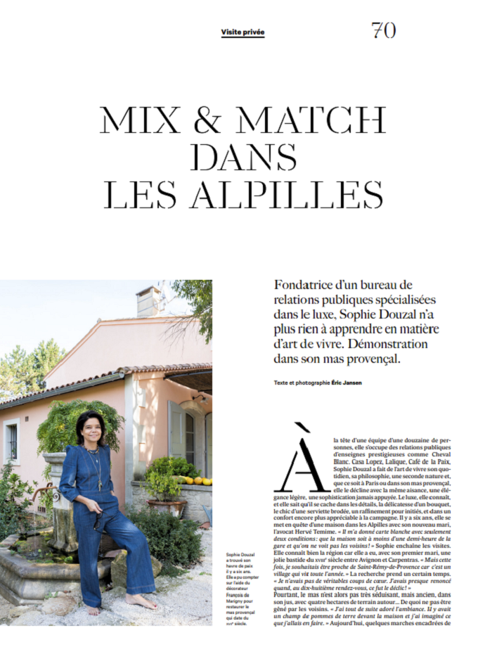 Sophie Douzal : Mix & match dans les Alpilles