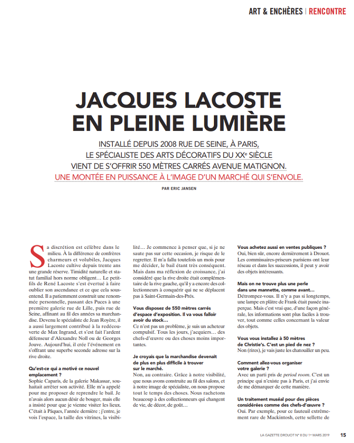 Jacques Lacoste : En pleine lumière