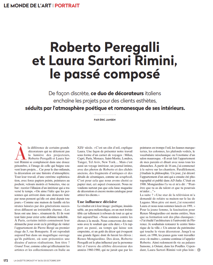 Roberto Peregalli et Laura Sartori Rimini : Le passé composé