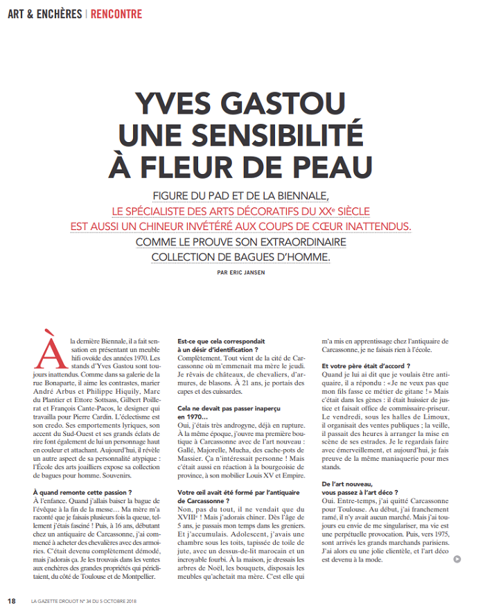 Yves Gastou : Une sensibilité à fleur de peau